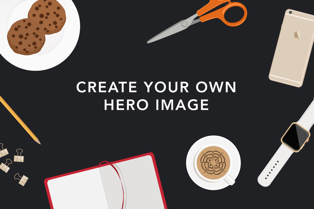 Flat Desk Scene Creator, an Illustration by Cassandra Cappello (Photo 1 of 5)