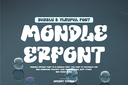 Mondle Erfont - Bubble Font, a Sans Serif Font by Iqsiart Studio