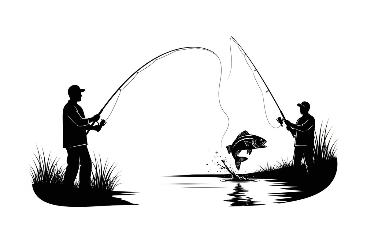 Fishing Silhouette Vector Bundle, an Illustration by hafijul (Photo 8 of 51)