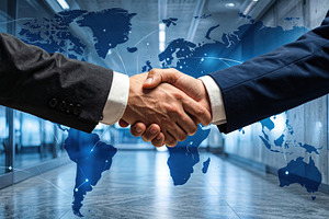 Global Business Partnership Handshake, a Business Photo by Davizro's Market