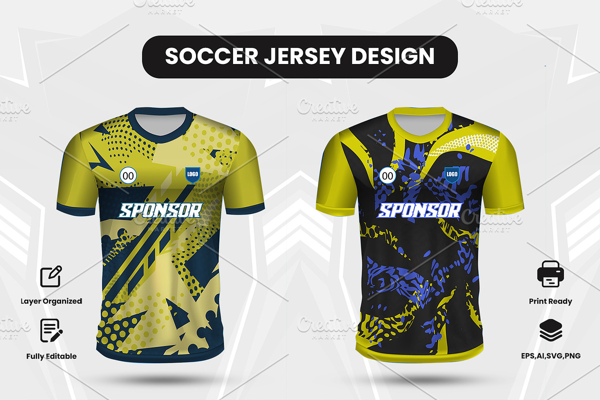 Soccer & Football Uniform Design, a Sport Illustration by samsulpassive (Photo 3 of 4)