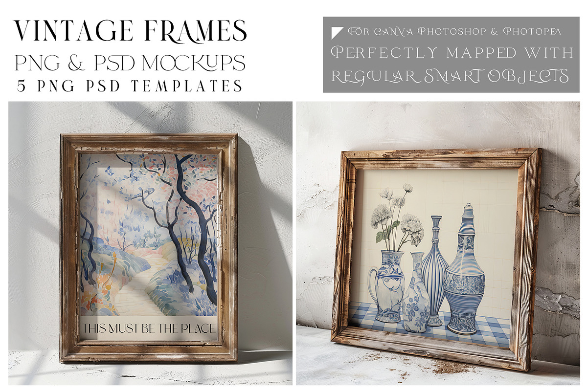 Vintage Frames Mockups Various Sizes, a Household Mockup by mock-ups (Photo 1 of 9)
