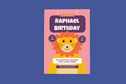 Lion Theme Kids Birthday Invitation, an Invitation Template by Neermana (Thumbnail 4 of 4)