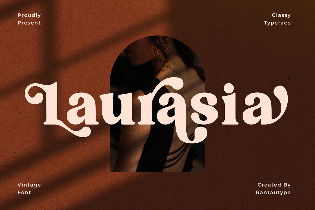 Laurasia Vintage Serif Font, a Serif Font by RantautypeStudio (Photo 1 of 15)