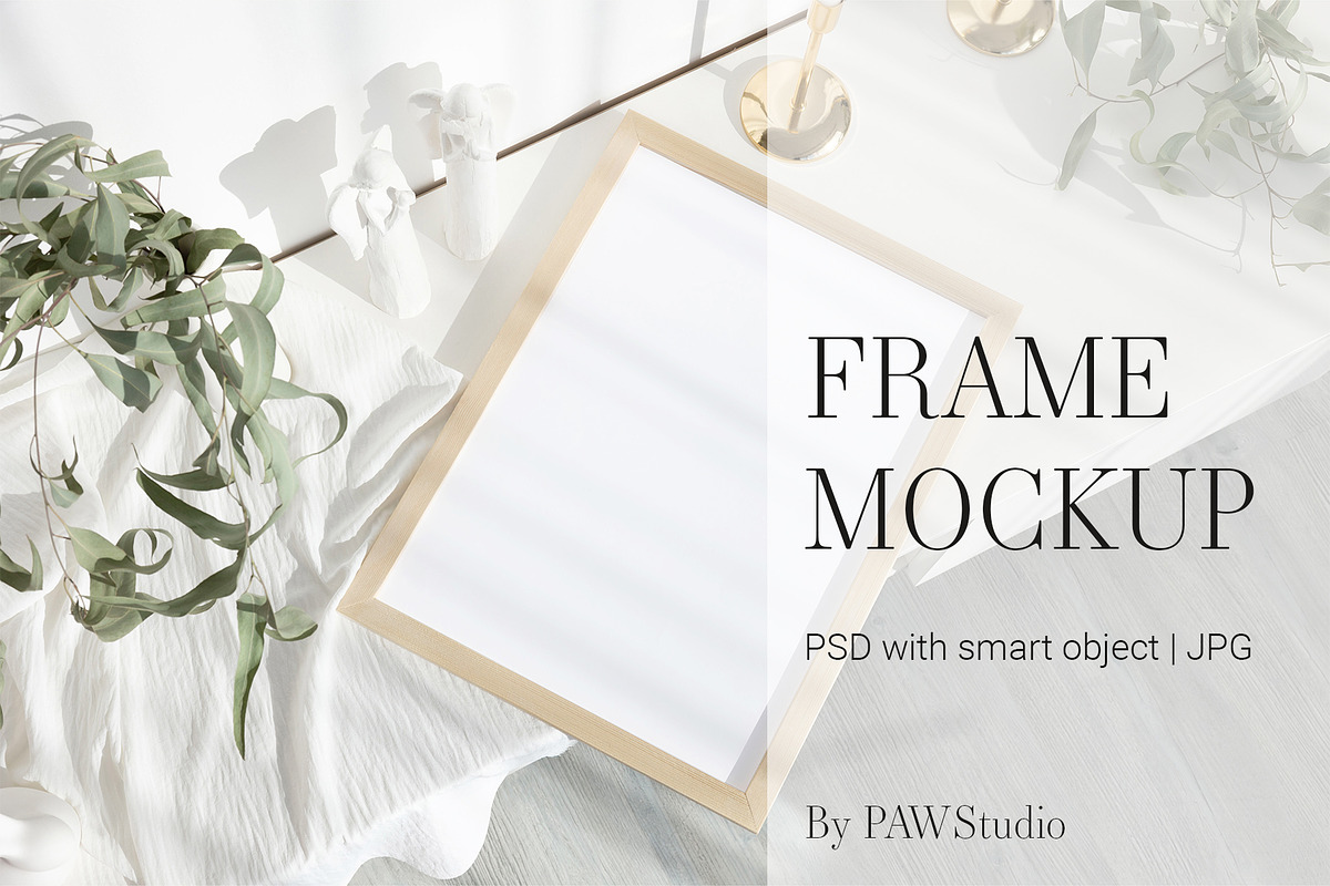 Wooden Photo Frame 3x4 Mockup, a Product Mockup by PawMockups (Photo 1 of 8)