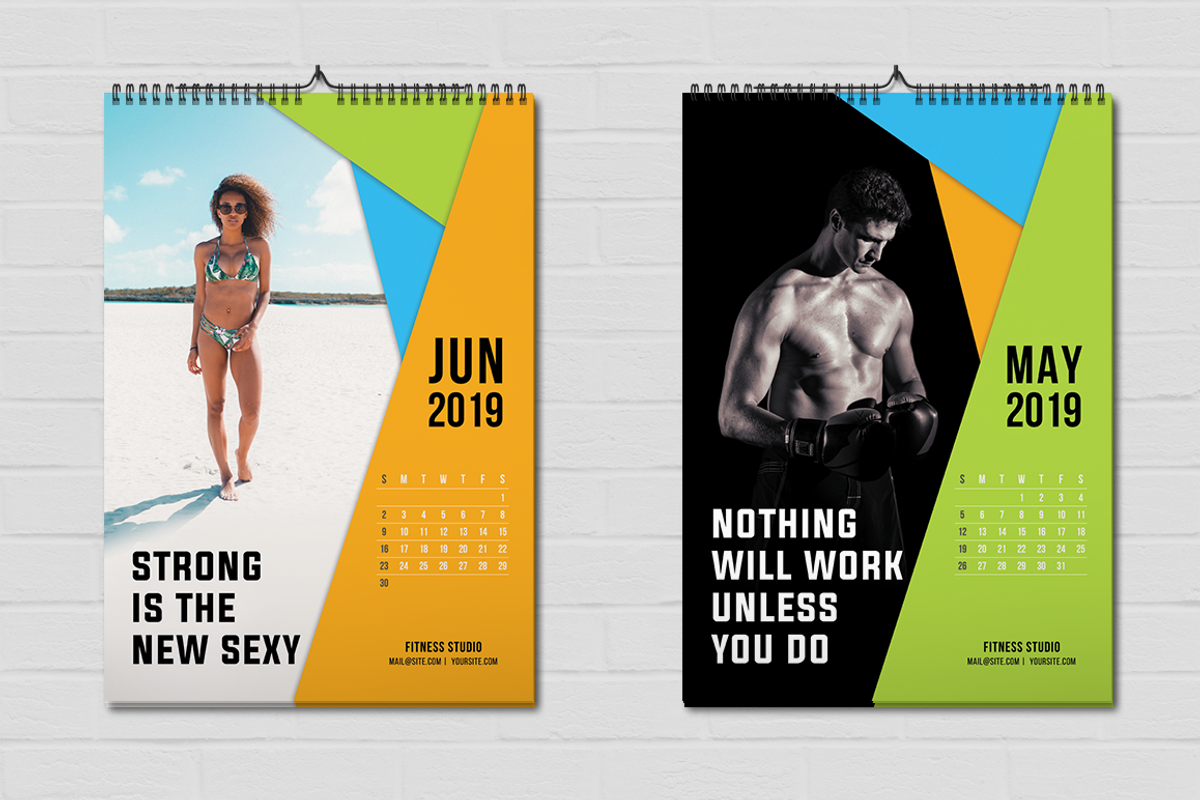 Fitness Calendar 2019, a Stationery Template by Jaisivakumar (Photo 5 of 9)