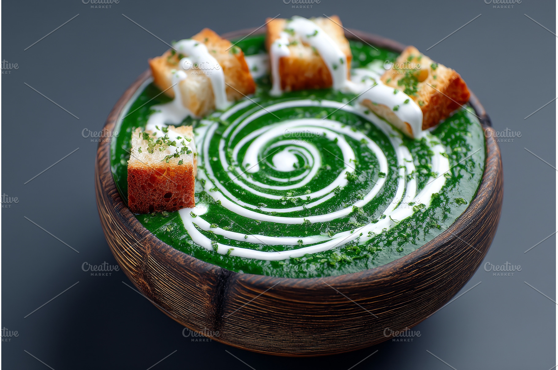 A bowl of broccoli cream soup, a Food & Drink Photo by ZinetroN
