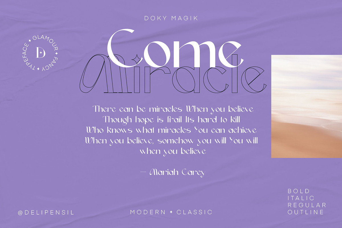 Doky Classic Modern Typeface, a Serif Font by delipensil (Photo 4 of 11)