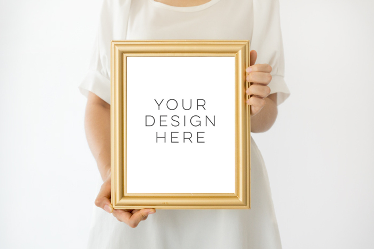 Gold Frame Mockup, a Presentation Template by My Lovely Stock (Photo 1 of 3)