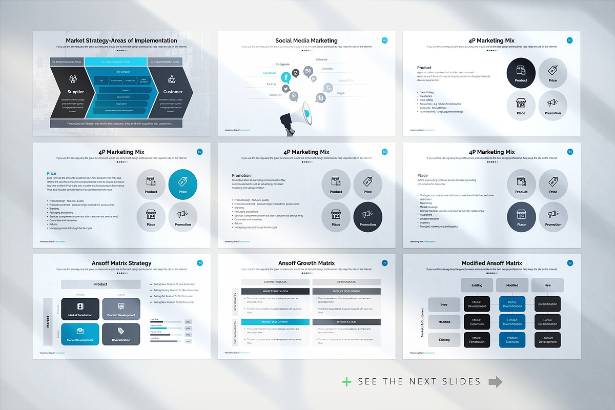 Marketing Plan Keynote Template, a Presentation Template by WhiteGraphic (Photo 12 of 22)