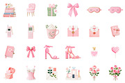 Pink Aesthetic Coquette Clipart Set, an Illustration by Sublimation Artist (Thumbnail 2 of 6)