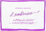 Lambrusco, a Handwritten Font by Alexander Tiunov (Thumbnail 1 of 7)