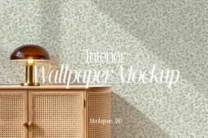 Scandi Wallpaper Mockup For Patterns, a Mockup by First Impression Mockups