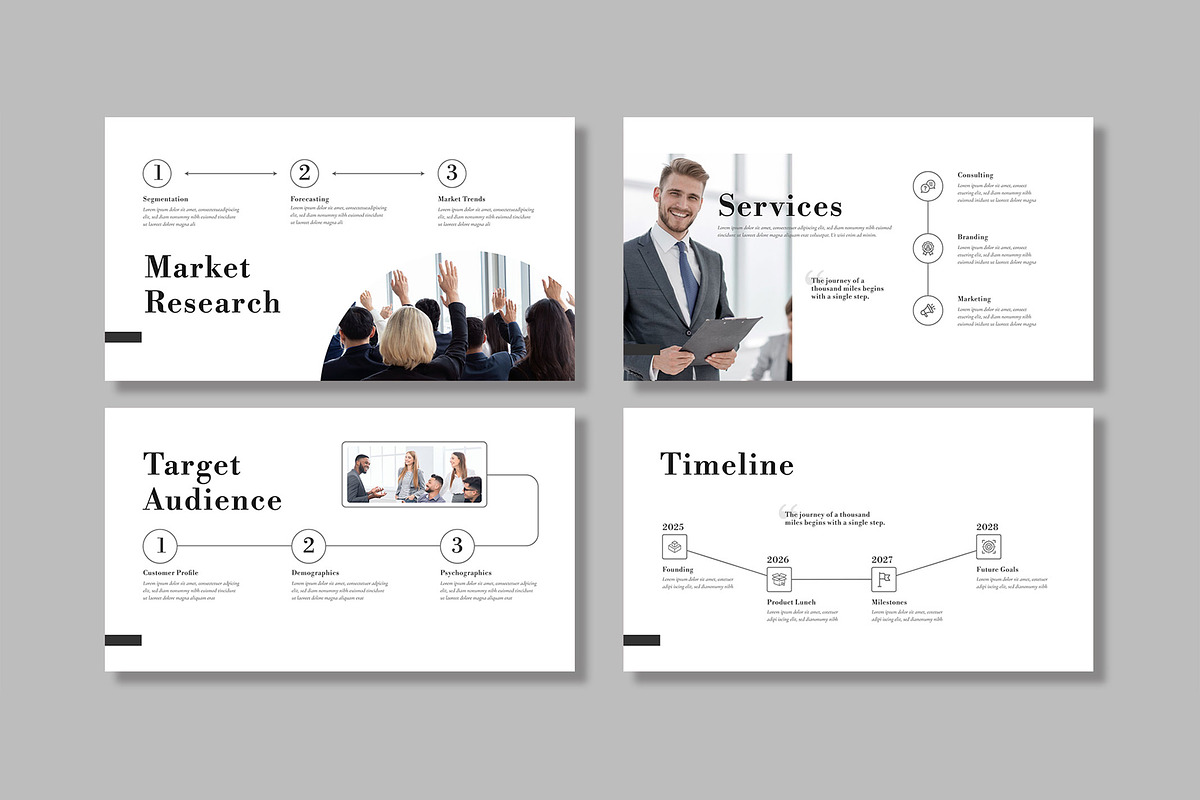 Minimal Business Plan Presentation, a Presentation Template by Mighty-Slide (Photo 4 of 6)