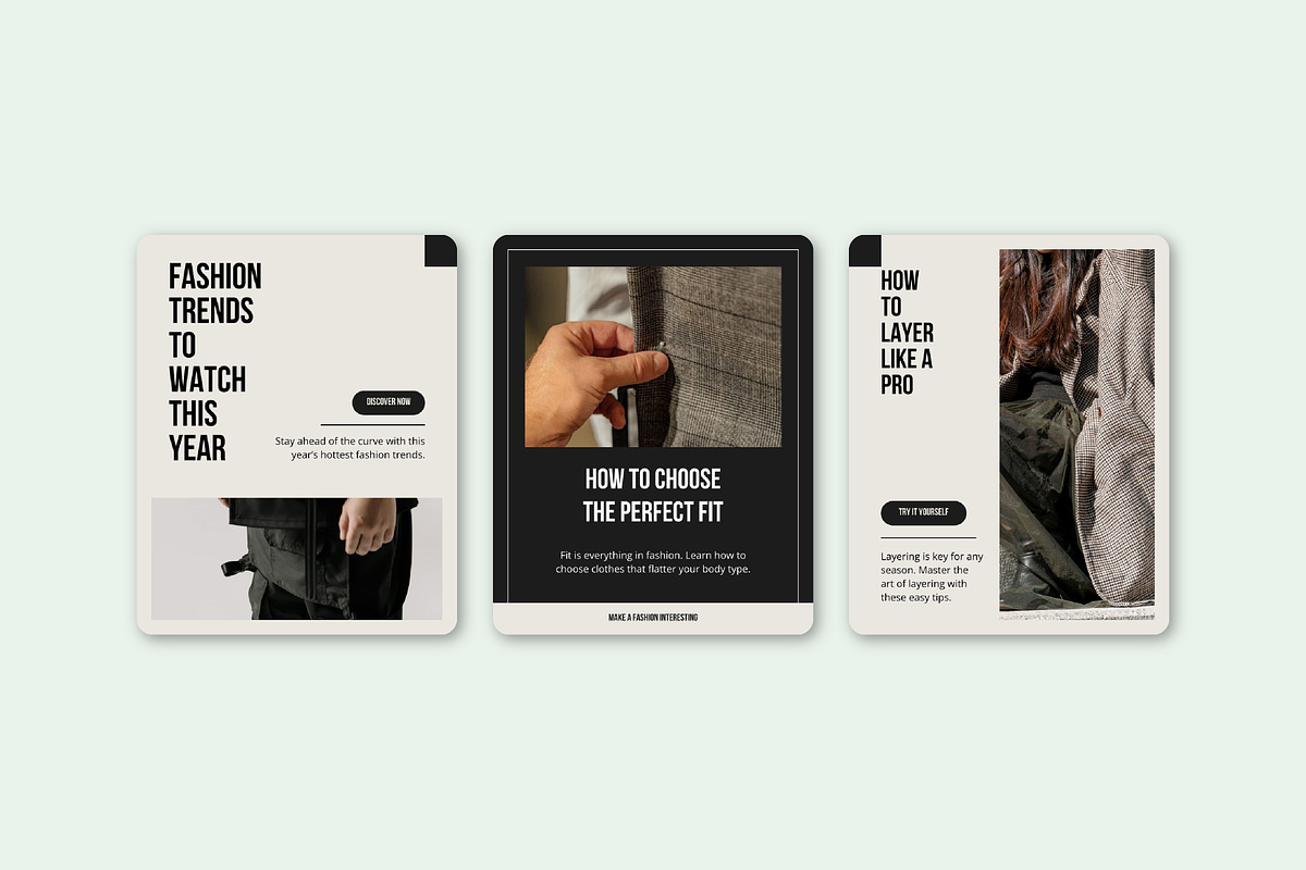 Canva Fashion Stylist Social Media, a Design Template by SecondBrain Store (Photo 2 of 10)