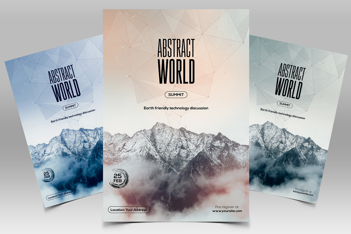 Abstract World PSD Flyer Template, a Flyer Template by Naim Selmani (Photo 1 of 2)