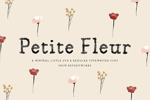 Petite Fleur Font: SVG, Regular