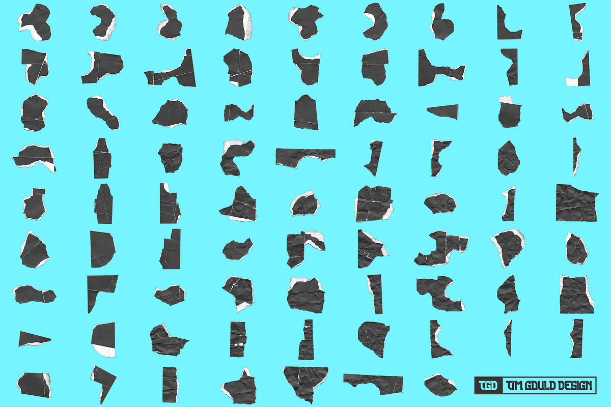 Textured Ripped Paper Pieces - PNGs, a Texture Graphic by Tim Gould Design (Photo 2 of 5)