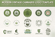 Modern Vintage Cannabis Logo, a Branding & Logo Template by The Design For Co. (Thumbnail 1 of 4)