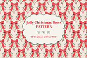 Jolly Christmas Bows Pattern, a Pattern Graphic by Schatzi Graphik (Thumbnail 1 of 7)