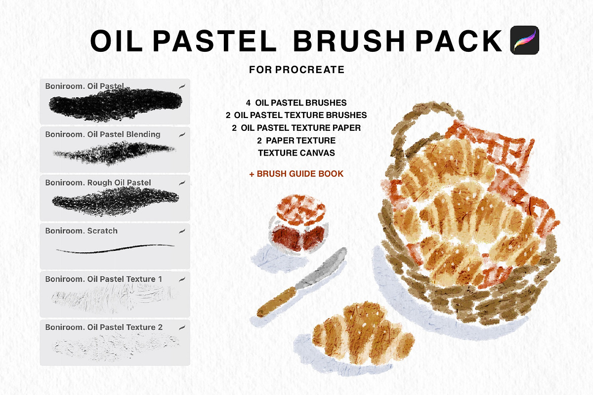 Oilpastel brush pack by. boniroom, a Brush Add-On by boniroom (Photo 1 of 8)