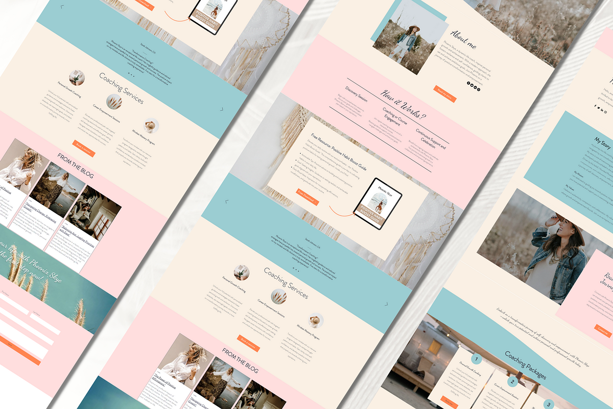 Coaching Wix Website Template, a Wix Template by Mindful Digital Co. (Photo 4 of 10)