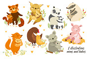 Mother and baby. Mothers Day, an Animal Illustration by Lesya Skripak (Thumbnail 2 of 7)