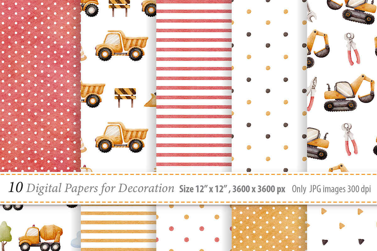 Construction Vehicle Clipart, a Transportation Illustration by TitaLivingArt (Photo 7 of 10)