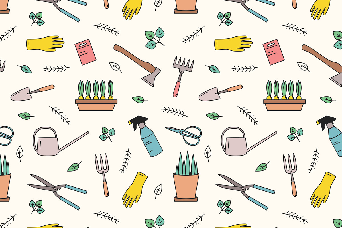 Gardening bundle, seamless patterns, a Decorative Illustration by Good Studio (Photo 6 of 13)