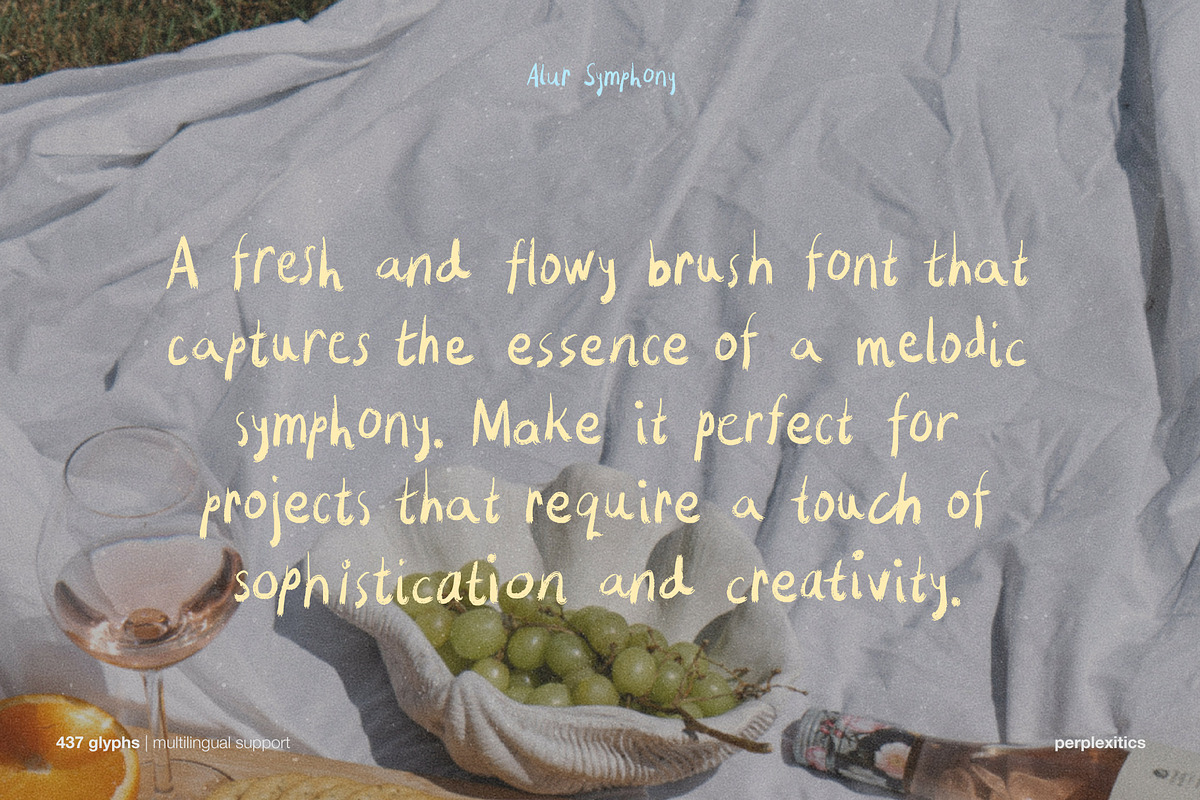 Alur Symphony Handwritten Brush Font, a Handwritten Font by Perplexitics (Photo 8 of 10)