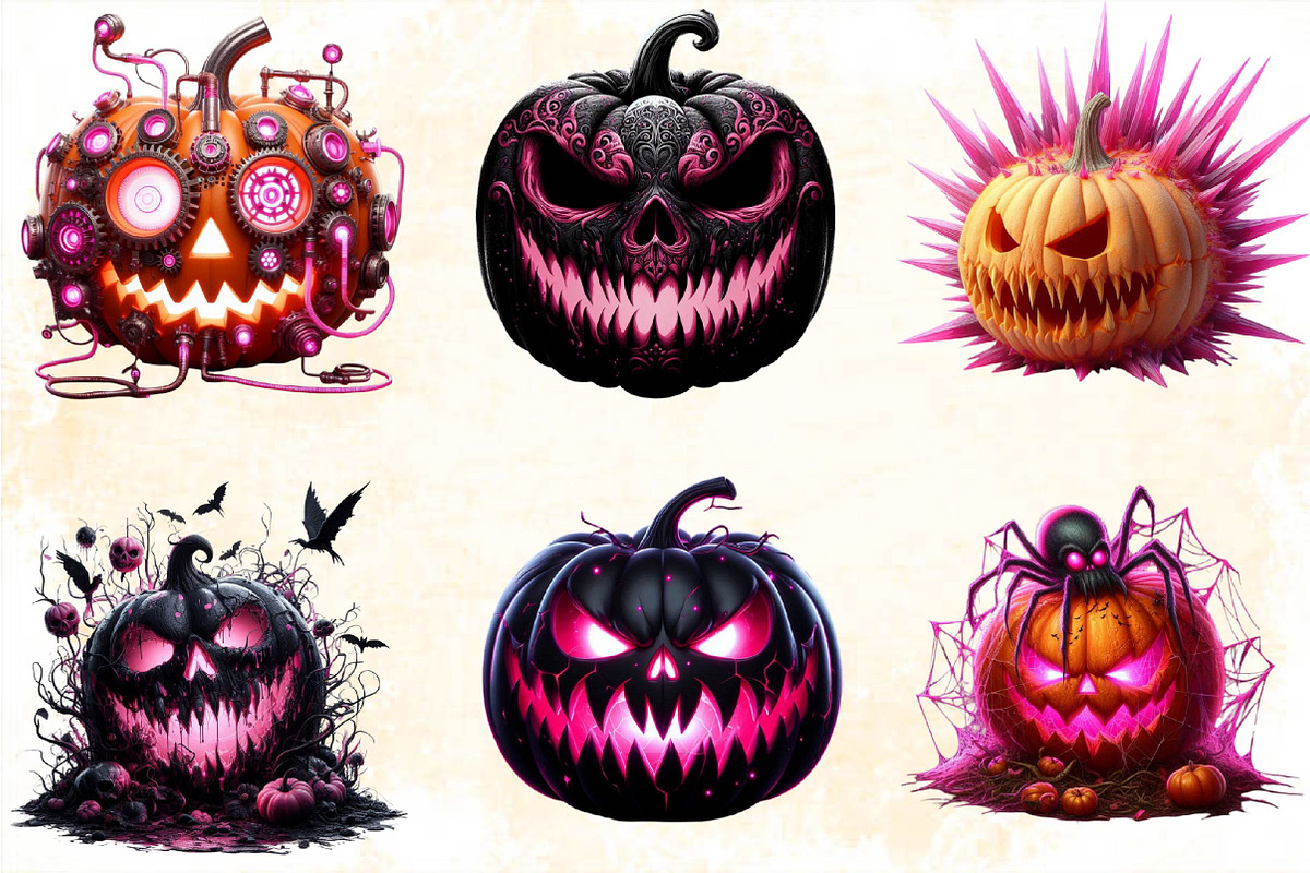 Creepy Black and Pink Halloween Pump, an Illustration by SVGArt (Photo 4 of 8)