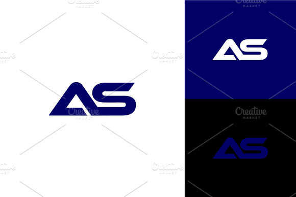 Logo Letter AS Simple Minimalist preview 2