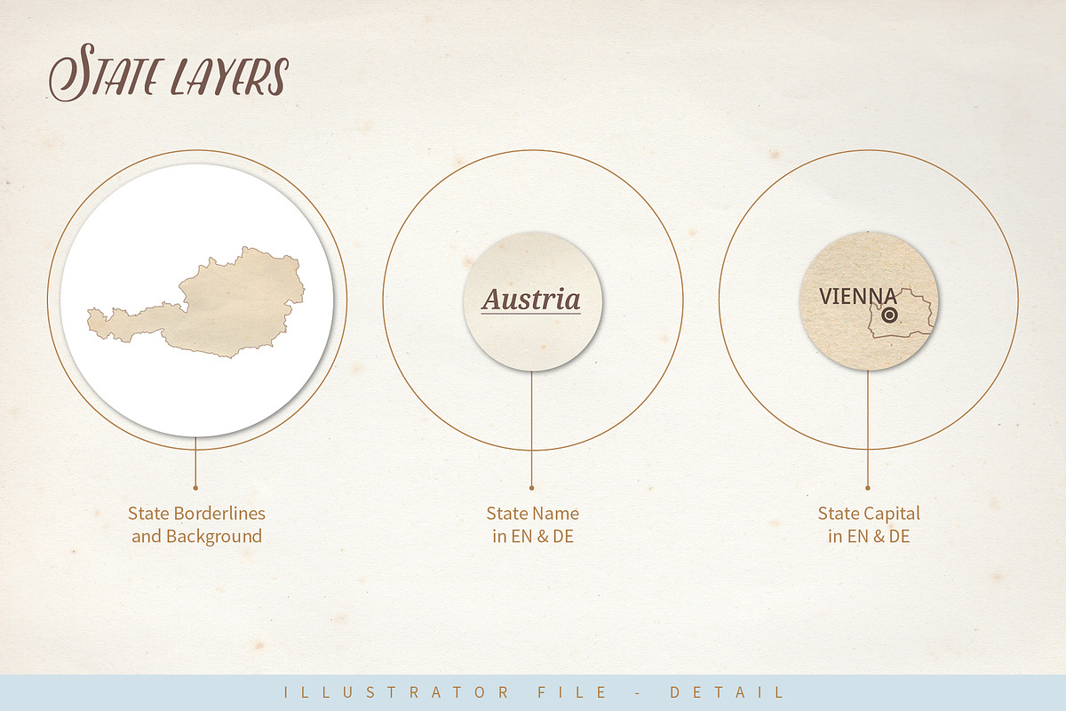 Le Tour du monde - Austria map, an Object Graphic by volume 1 visual design (Photo 12 of 20)