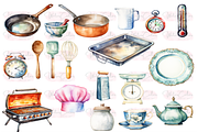 Kitchen Utensils Collection Clipart, a Food Illustration by Watercolor Digital (Thumbnail 2 of 9)