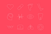 Healthcare Icons, an Outline Icon by LarisaDeac (Thumbnail 1 of 2)