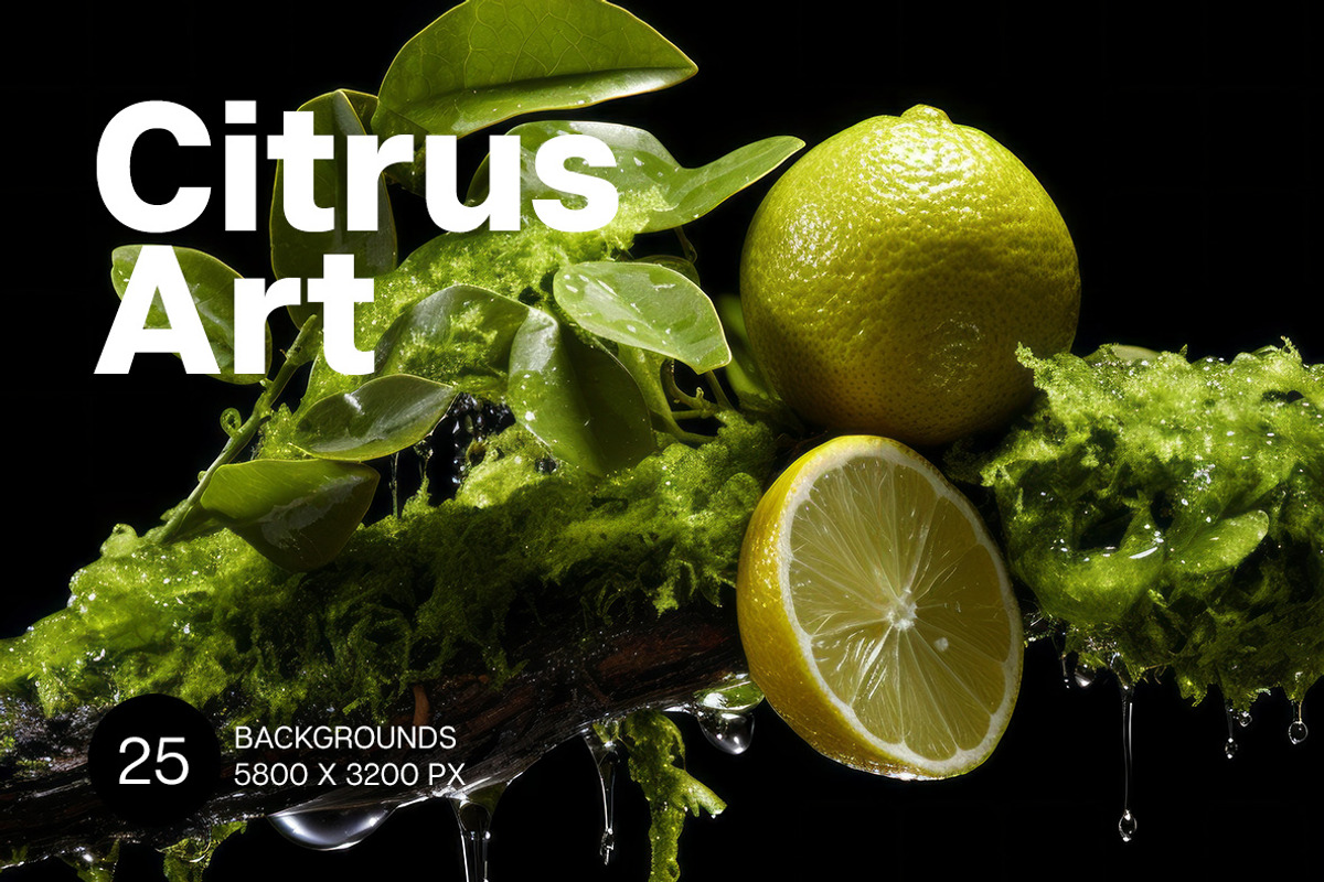 Citrus Art - 25 images, a Food Illustration by Handmadefont (Photo 1 of 10)