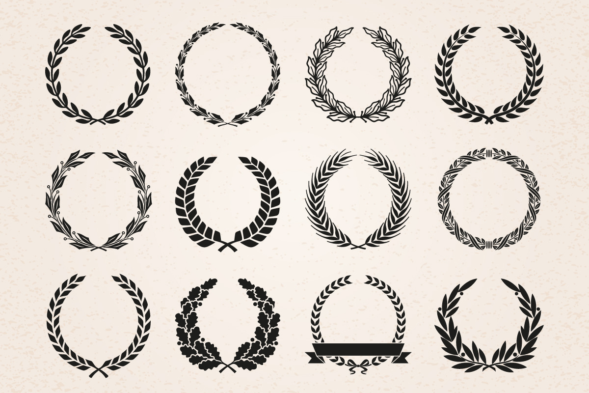 Laurel Wreaths Vector, 35 Elements, an Object Graphic by Digiselector Design Goods (Photo 3 of 5)