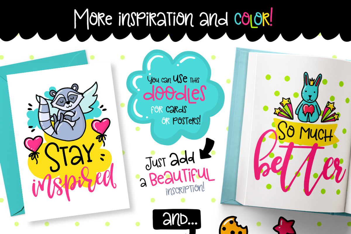 700 Doodles & Patterns - Clipart Set, an Object Graphic by Velliniki (Photo 5 of 5)