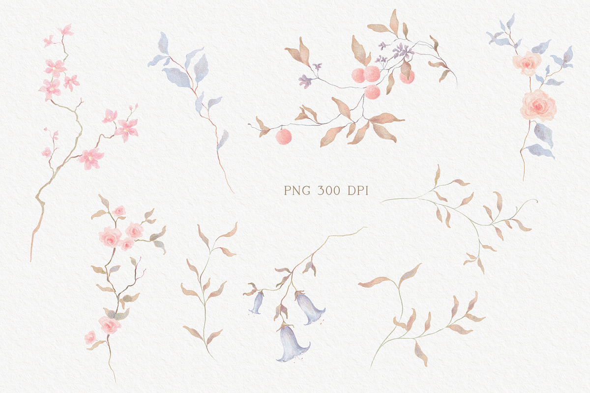 Watercolor Chinoiserie PNG elements, an Object Illustration by Sensual Art (Photo 3 of 8)