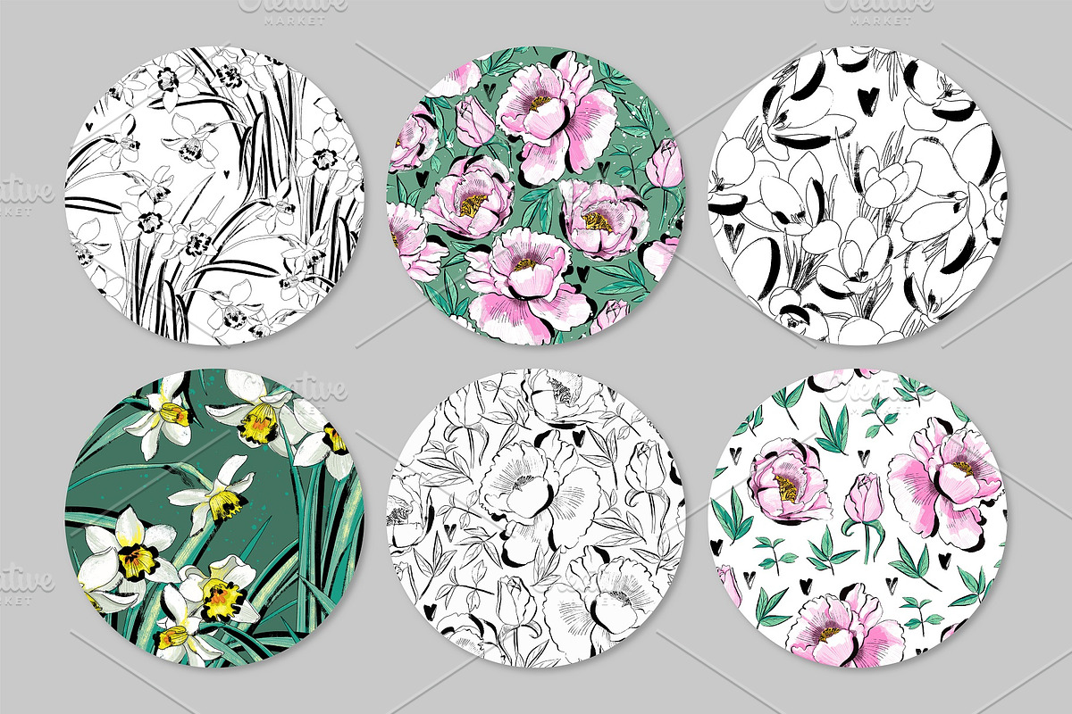 Spring Flowers, a Pattern Graphic by MarynArts (Photo 4 of 8)