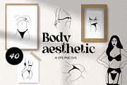 Body aesthetic 40 line art vectors, a Person Illustration by yabluko_draws (Thumbnail 1 of 4)