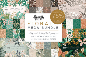 Mega Floral Clipart Bundle