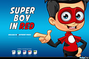 Super Boy In Red Character, an Illustration by DesignWolf (Thumbnail 1 of 2)