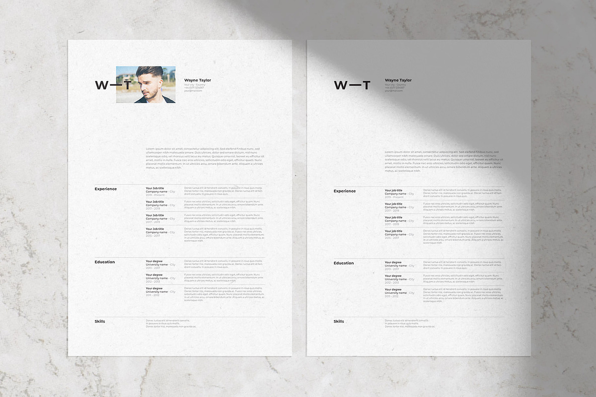 Wayne | CV / resume template, a Resume Template by CV house (Photo 3 of 10)