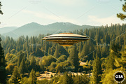 Saucer-Shaped Extraterrestrial UFO, a Technology Illustration by Other Side Art (Thumbnail 4 of 8)