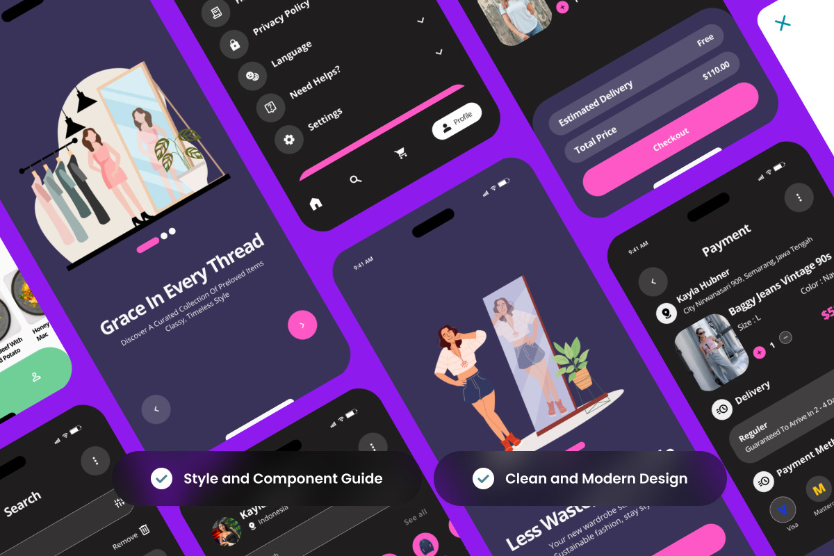 Prelova – Thrift Fashion Store App, an App Template by productype1 (Photo 3 of 5)