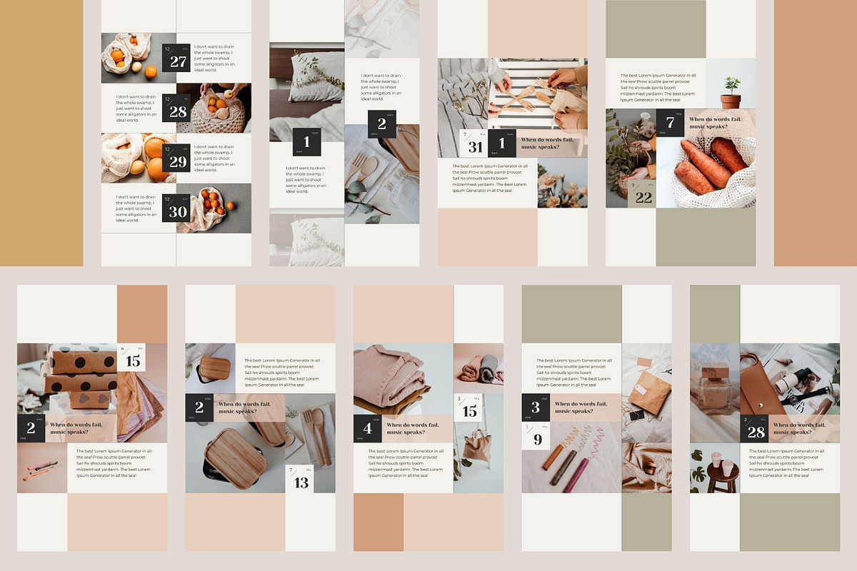 Instagram Calendar Story Templates, a Social Media Template by Keikoya (Photo 8 of 16)