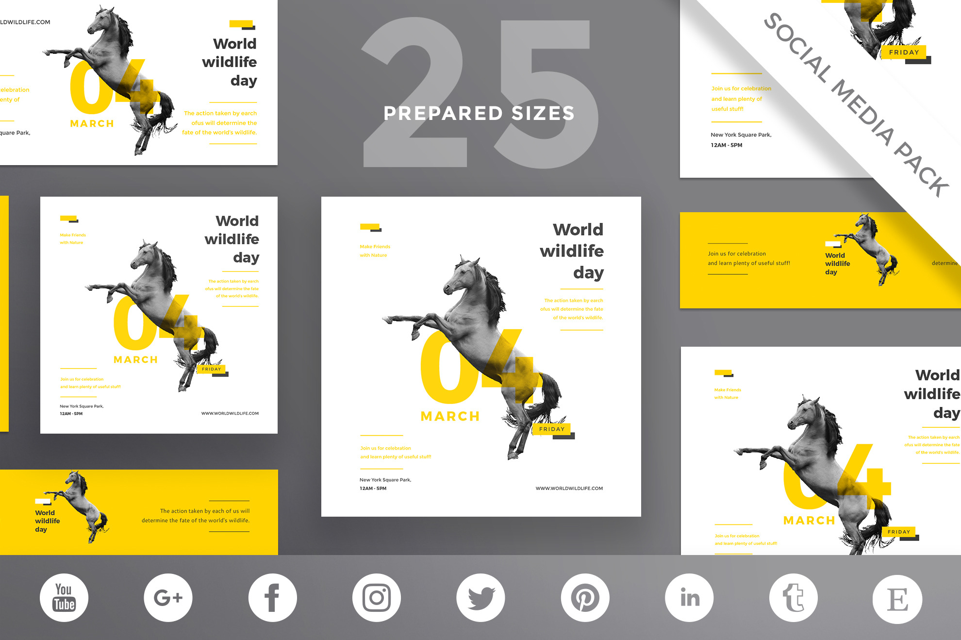 Social Media Pack | World Wildlife, a Social Media Template by Amber ...