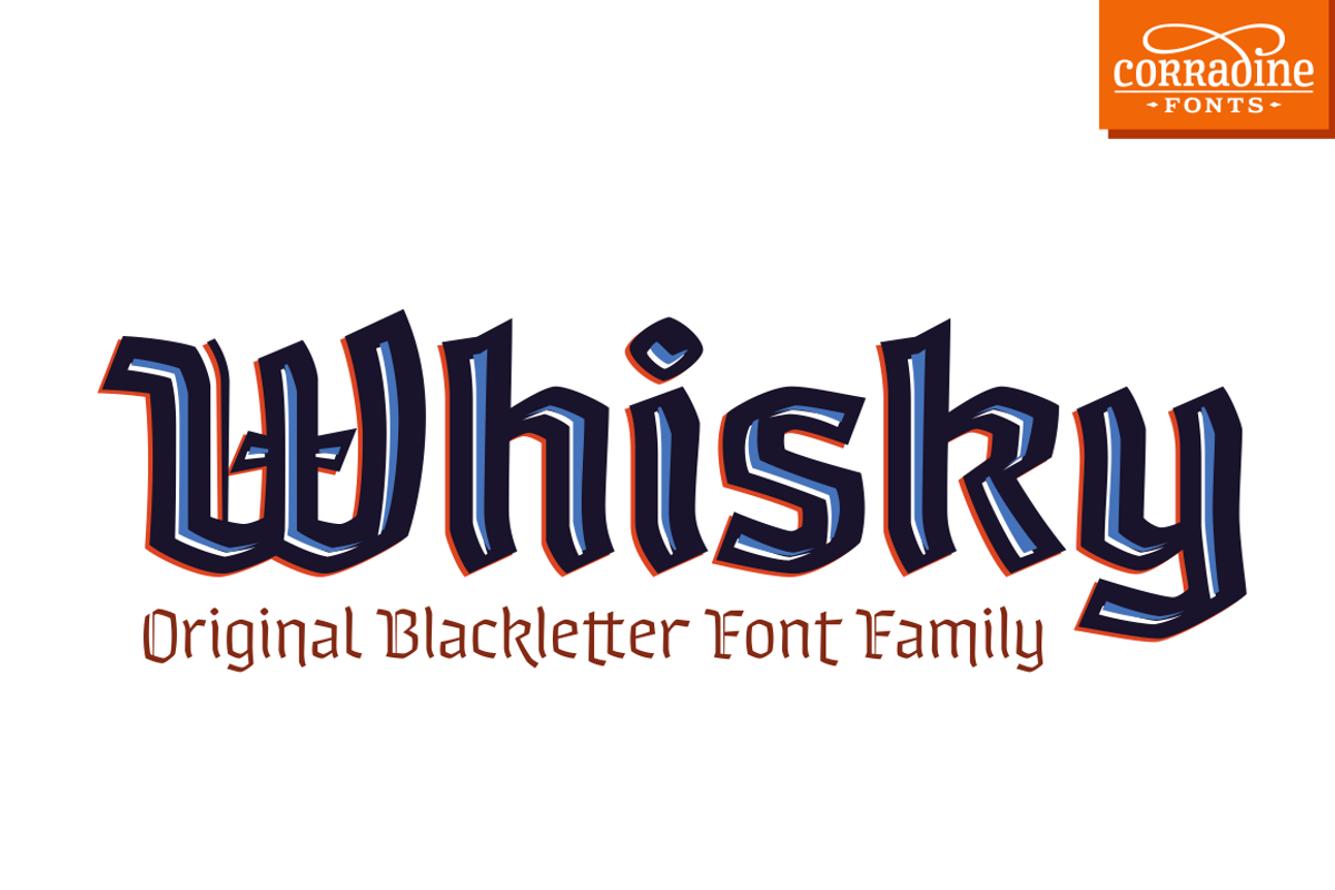 Whisky - A modern blackletter font