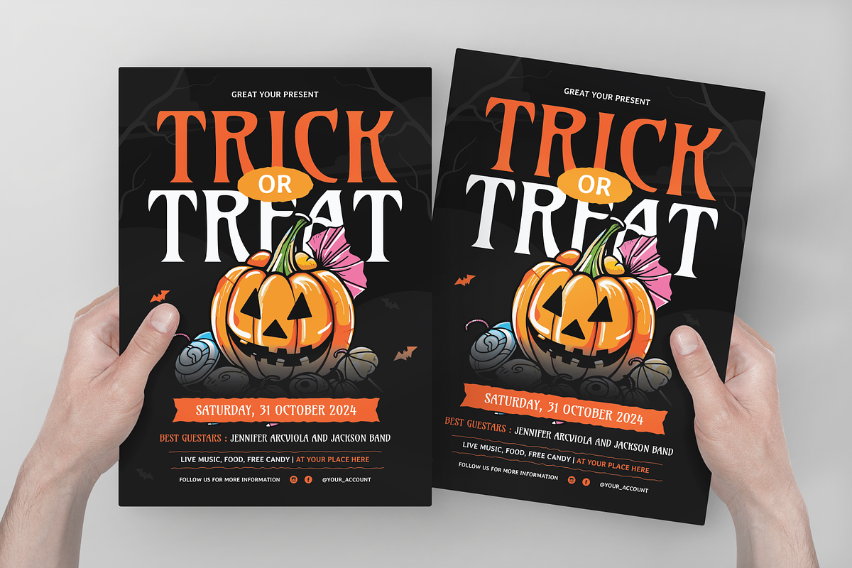 Trick Or Treat Halloween Flyer, a Flyer Template by Annora Studio (Photo 4 of 5)